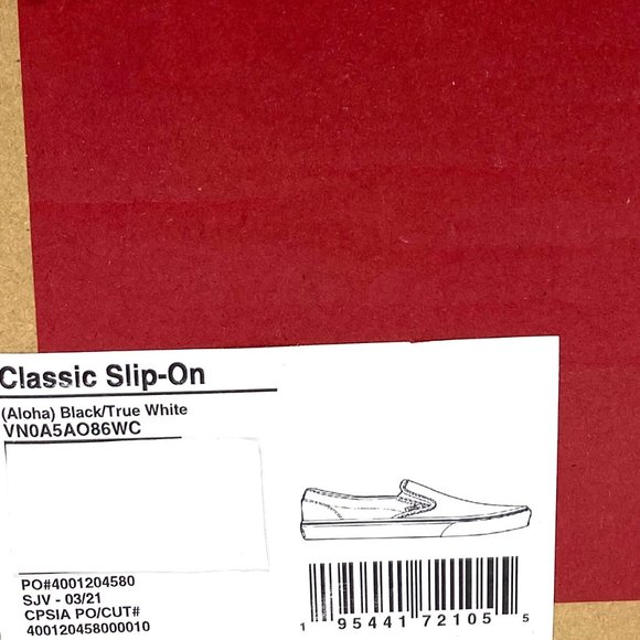 VANS Womens Size VN0A5AO86WC Classic Slip On Aloha Multicolor Canvas Low Sneaker - Picture 10 of 10